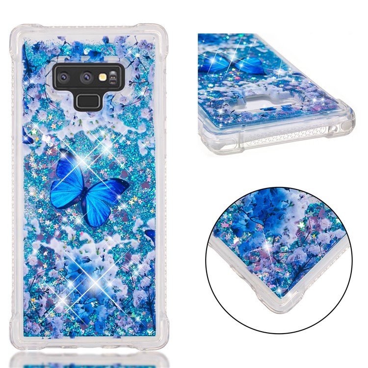 

Glitter Powder Quicksand Shockproof TPU Case for Samsung Galaxy Note9 N960 - Butterfly