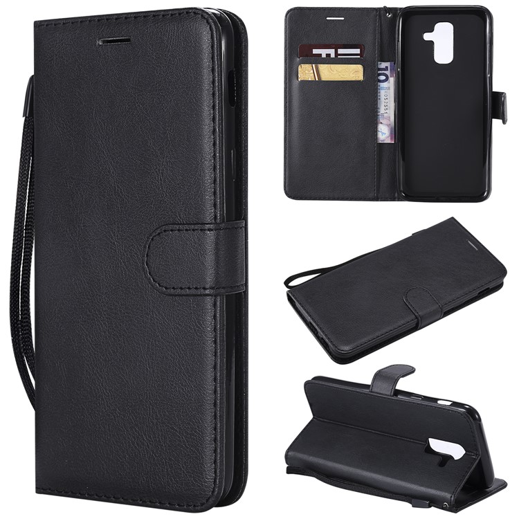 

Wallet Leather Stand Case for Samsung Galaxy A6+ (2018) / A9 Star Lite - Black, Galaxy A6+ (2018)