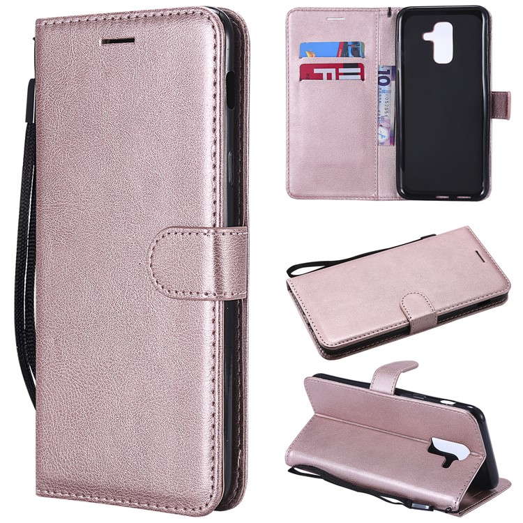 

Wallet Leather Stand Shell for Samsung Galaxy A6+ (2018) / A9 Star Lite - Rose Gold, Galaxy A6+ (2018)
