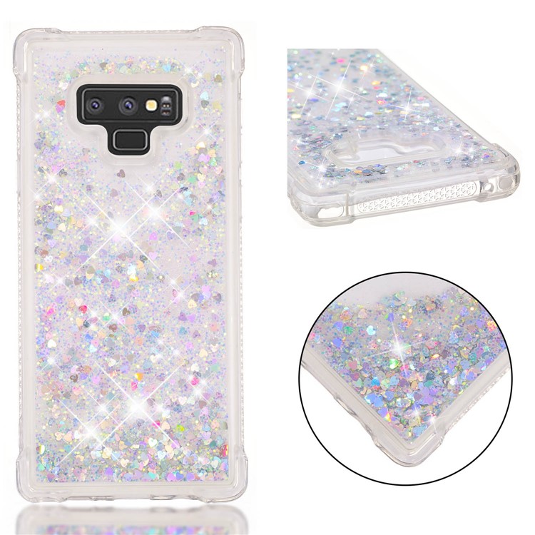 

Glitter Powder Quicksand Shockproof TPU Accessory Cover for Samsung Galaxy Note9 N960 - Silver