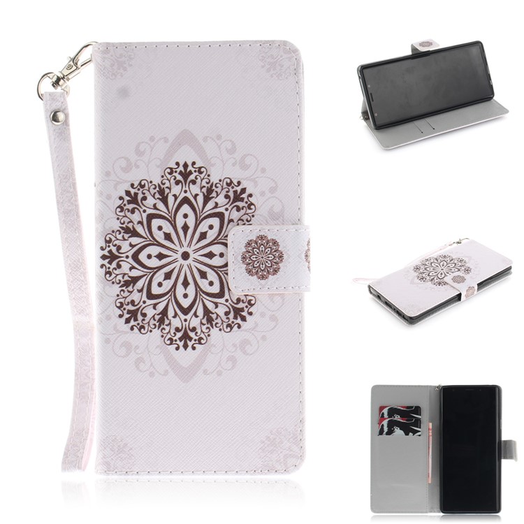 

Pattern Printing Magnetic Leather Stand Case for Samsung Galaxy Note9 SM-N960 - Stencil Pattern