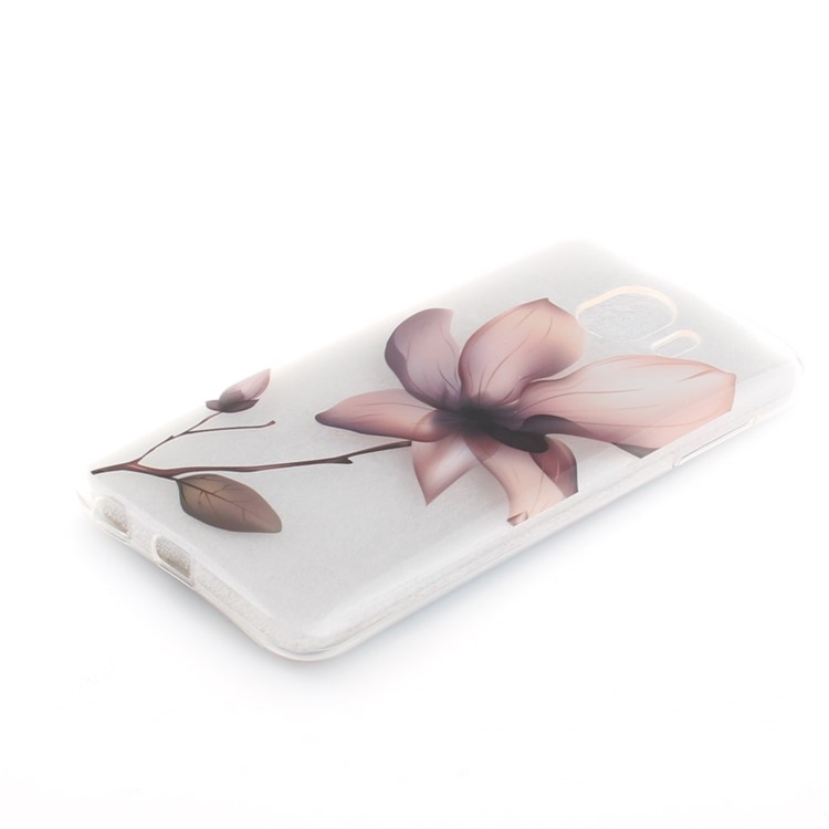 Pattern Printing IMD Soft TPU Cellphone Case for Samsung Galaxy J4 (2018) - Pink Flower-4