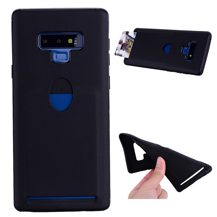 

Ultra Thin TPU Card Holder Mobile Phone Casing for Samsung Galaxy Note9 N960 - Black