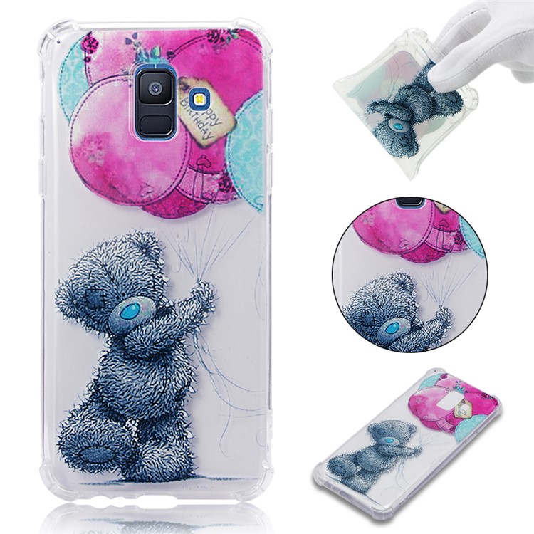 

Anti-drop Patterned Soft TPU Cell Phone Cover for Samsung Galaxy A6 (2018) - Bear and Balloon, Galaxy A6 (2018)