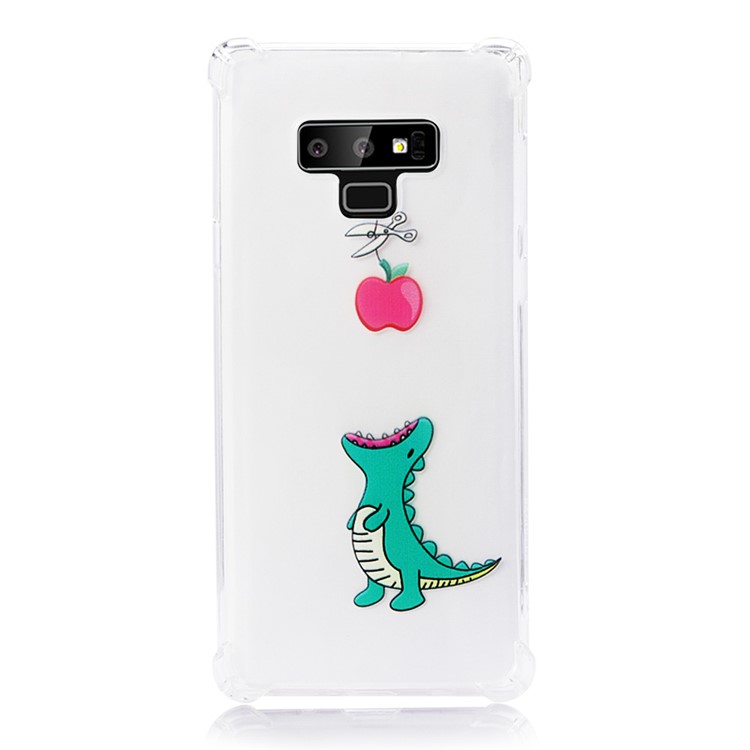 

Anti-drop Patterned Printing Soft TPU Casing for Samsung Galaxy Note9 N960 - Dinosaur Eating Apple