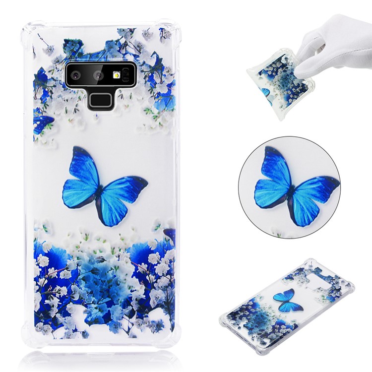 

Anti-drop Patterned Printing Soft TPU Mobile Phone Case for Samsung Galaxy Note9 N960 - Butterfly and Flower