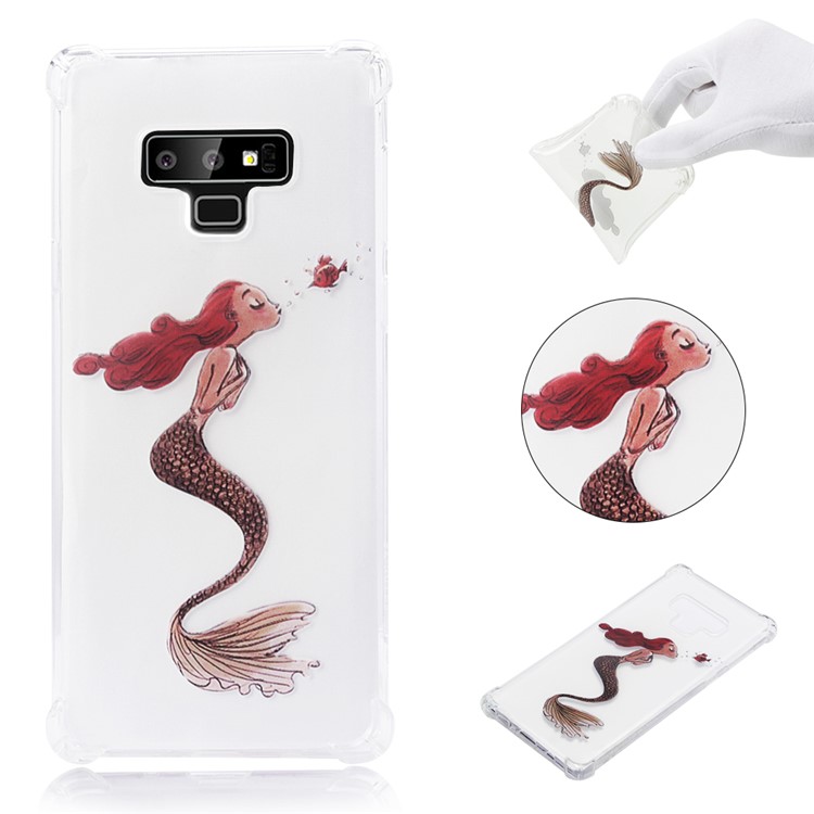 

Anti-drop Patterned Printing Soft TPU Mobile Phone Shell for Samsung Galaxy Note9 N960 - Mermaid
