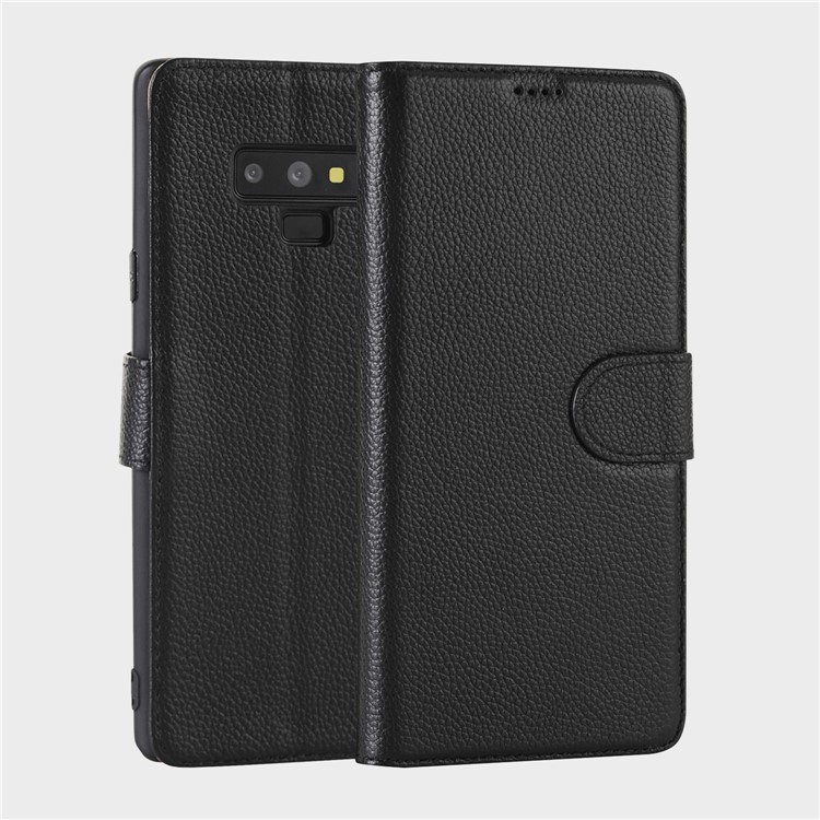 

Натуральный Кожаный Чехол Для Кошелька Для Samsung Galaxy Note9 N960 - Черный