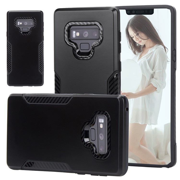

Carbon Fiber Texture PC + TPU Hybrid Phone Casing for Samsung Galaxy Note9 N960 - Black