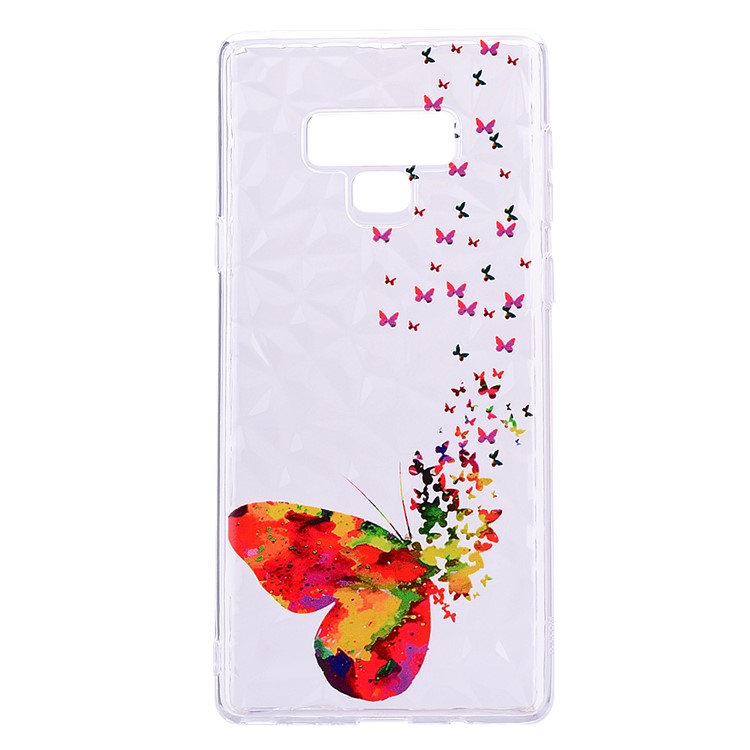 

Pattern Printing 3D Diamond Texture TPU Casing for Samsung Galaxy Note9 N960 - Colorized Butterfly