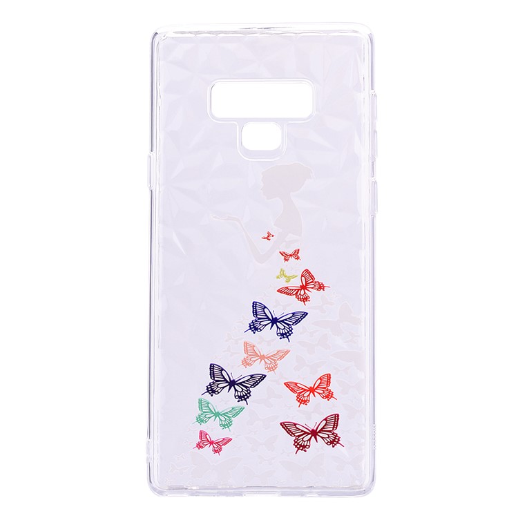 

Pattern Printing 3D Diamond Texture TPU Cell Phone Shell for Samsung Galaxy Note9 N960 - Butterfly Girl