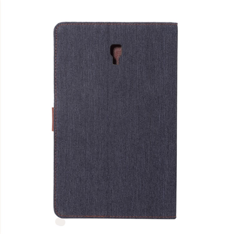Jeans Cloth Texture Wallet Stand Leather Flip Case for Samsung Galaxy Tab A 10.5 (2018) T590 T595 - Black Blue-3