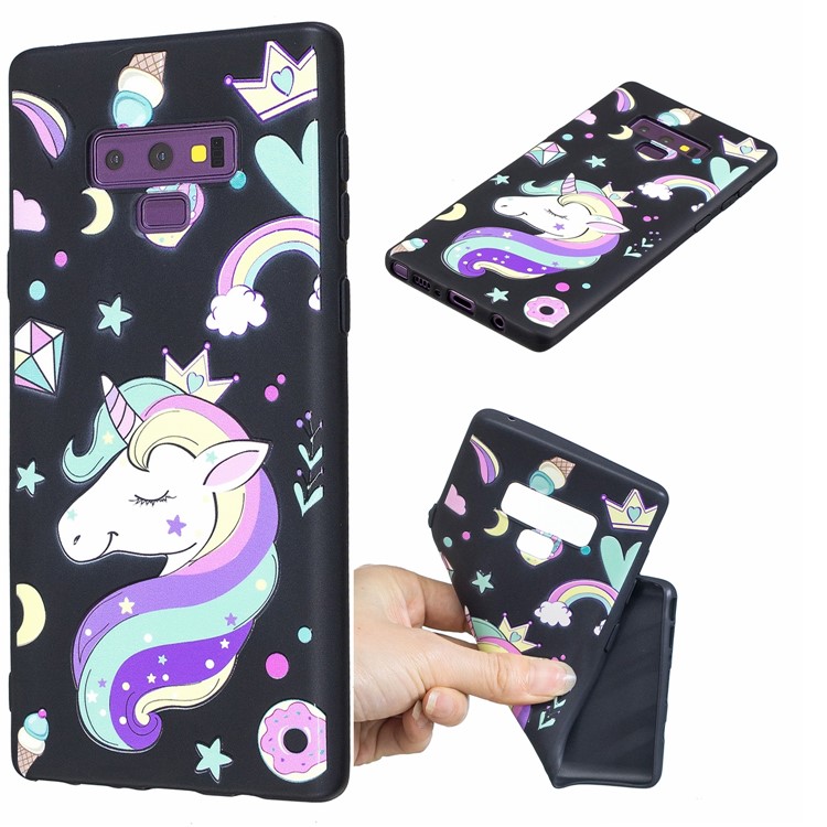 

Pattern Printing Embossed TPU Protective Case for Samsung Galaxy Note9 SM-N960 - Unicorn