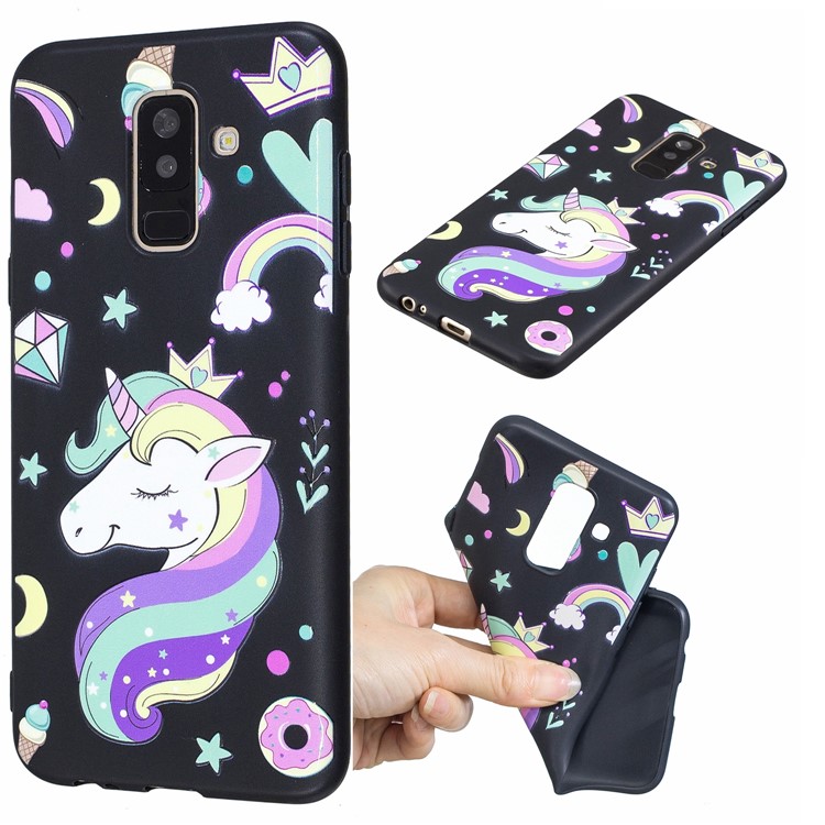 

Образный Тисненый Корпус TPU Для Samsung Galaxy A6 Plus (2018) / A9 Star Lite - Единорог, Galaxy A9 Star Lite