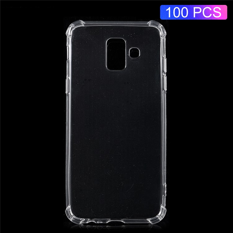 100PCS/Pack Shockproof Crystal Clear TPU Drop Protection Case for Samsung Galaxy A6 (2018)-1