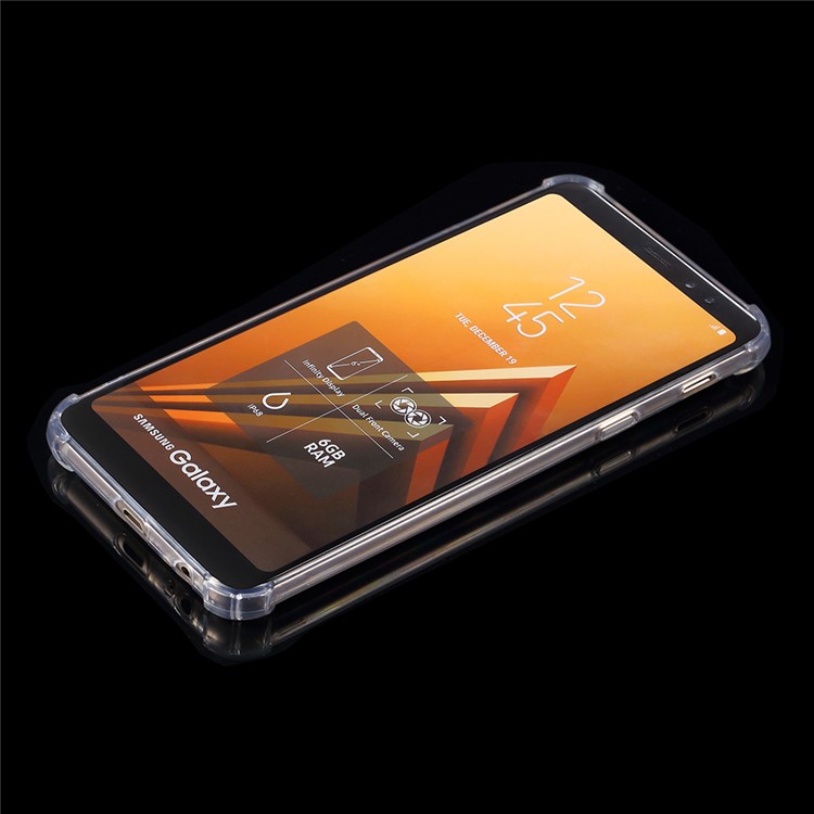 100PCS/Pack Shockproof Crystal Clear TPU Drop Protection Case for Samsung Galaxy A6+ (2018)-4