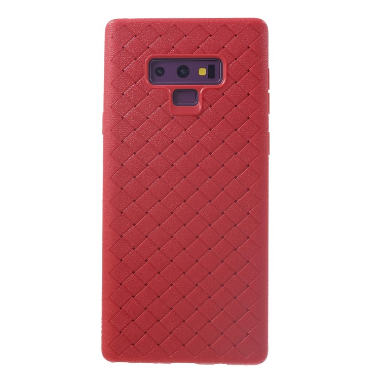Woven Pattern TPU Ultra Thin Phone Back Casing for Samsung Galaxy Note9 N960 - Red-2