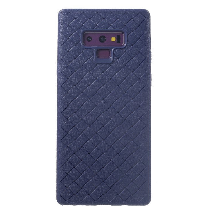 

Woven Pattern TPU Phone Back Case for Samsung Galaxy Note9 N960 - Blue