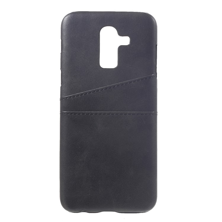 

[Card Holder] Leather Coated PC Shell for Samsung Galaxy J8 (2018) - Black