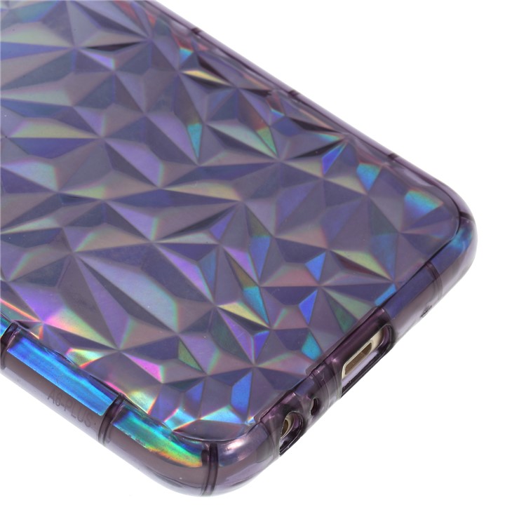 Gradient Color 3D Diamond Grain Drop-proof TPU Case with Dazzling Paper for Samsung Galaxy A6+ (2018) / A9 Star Lite - Dark Purple-5