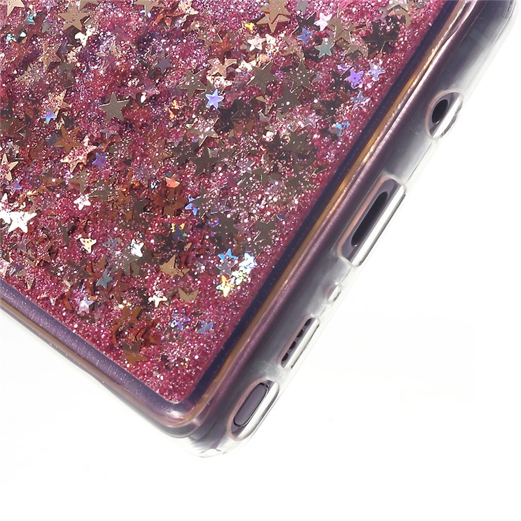 Glitter Powder Quicksand Shockproof Acrylic TPU Case for Samsung Galaxy Note9 N960 - Star Sequins / Pink-5