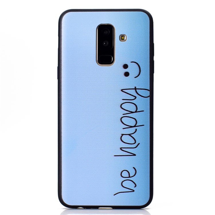 Patterned Printing Soft TPU Phone Case for Samsung Galaxy A6+ (2018) / A9 Star Lite - Be Happy-2