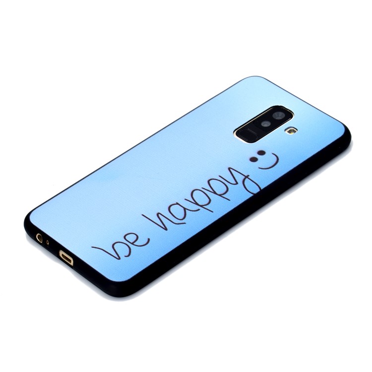 Patterned Printing Soft TPU Phone Case for Samsung Galaxy A6+ (2018) / A9 Star Lite - Be Happy-3