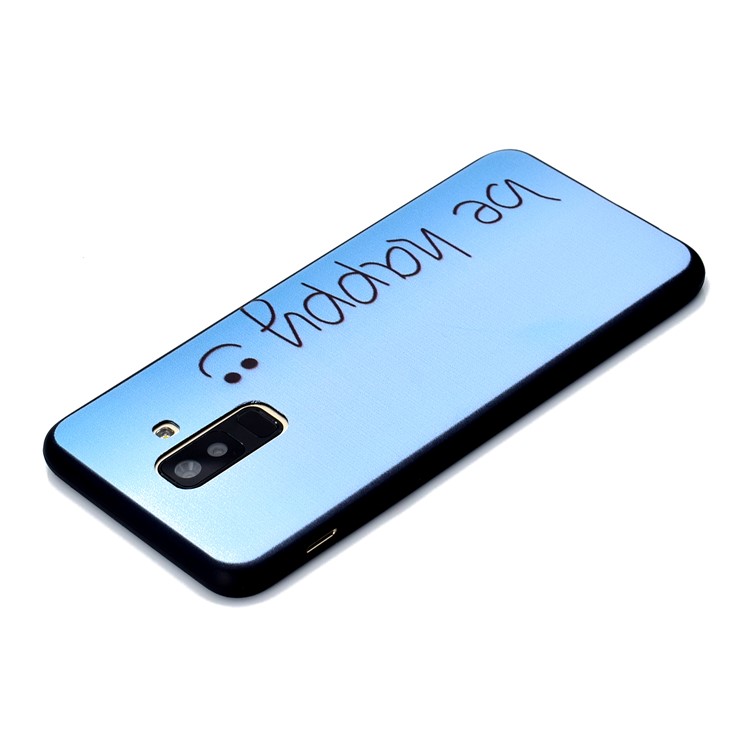 Patterned Printing Soft TPU Phone Case for Samsung Galaxy A6+ (2018) / A9 Star Lite - Be Happy-4
