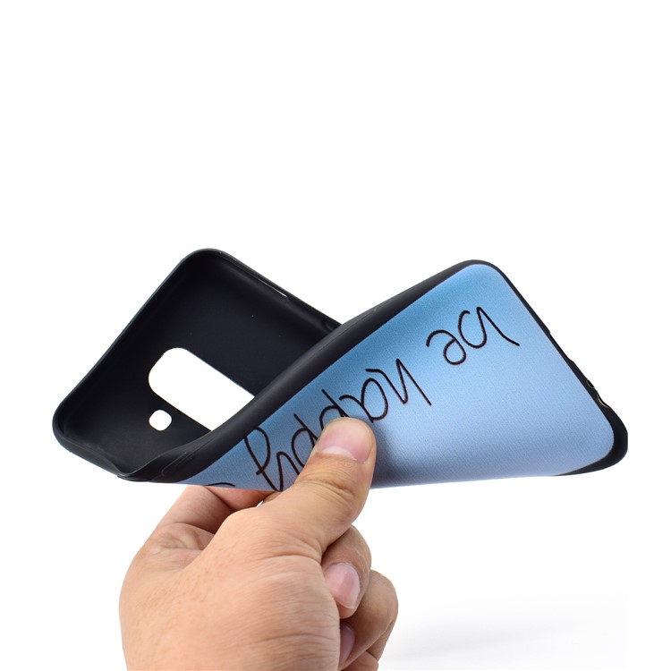 Patterned Printing Soft TPU Phone Case for Samsung Galaxy A6+ (2018) / A9 Star Lite - Be Happy-5