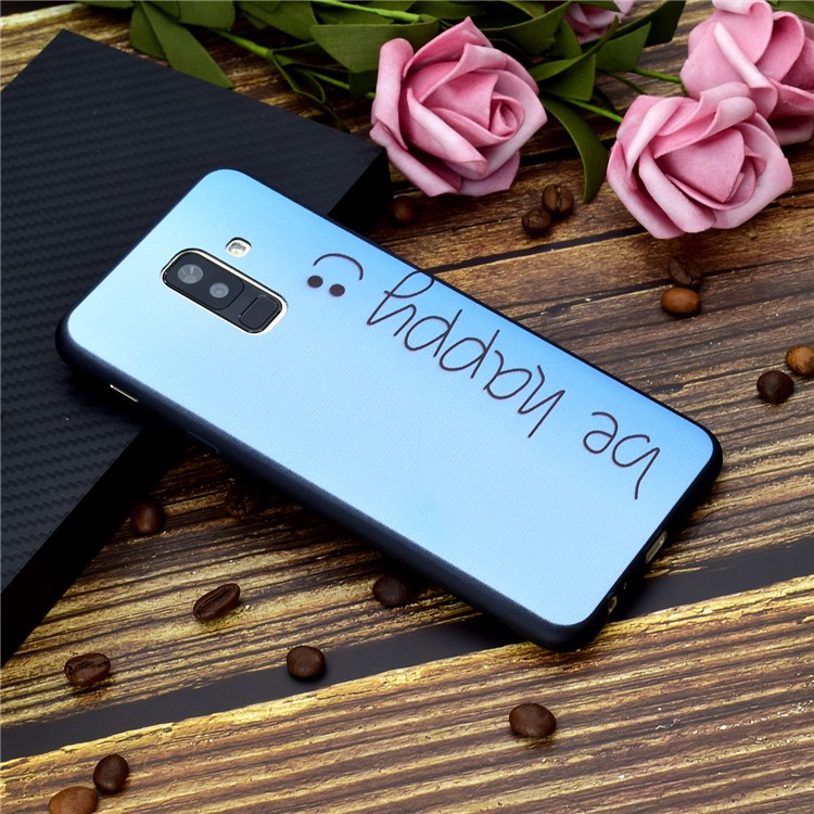Patterned Printing Soft TPU Phone Case for Samsung Galaxy A6+ (2018) / A9 Star Lite - Be Happy-6