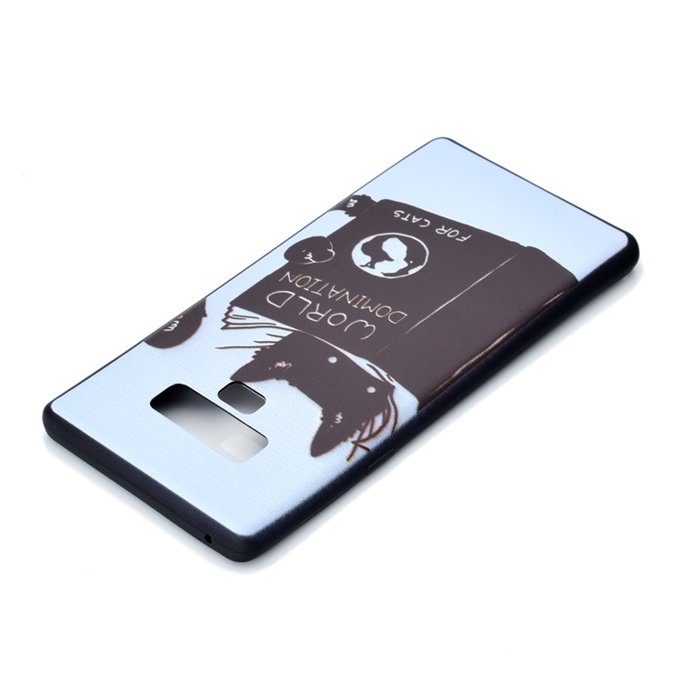 Pattern Printing Flexible TPU Phone Case for Samsung Galaxy Note9 N960 - Cat Reading Book-4