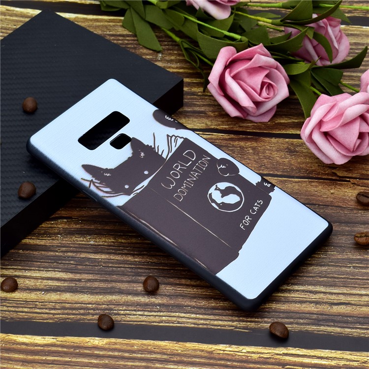 Pattern Printing Flexible TPU Phone Case for Samsung Galaxy Note9 N960 - Cat Reading Book-6
