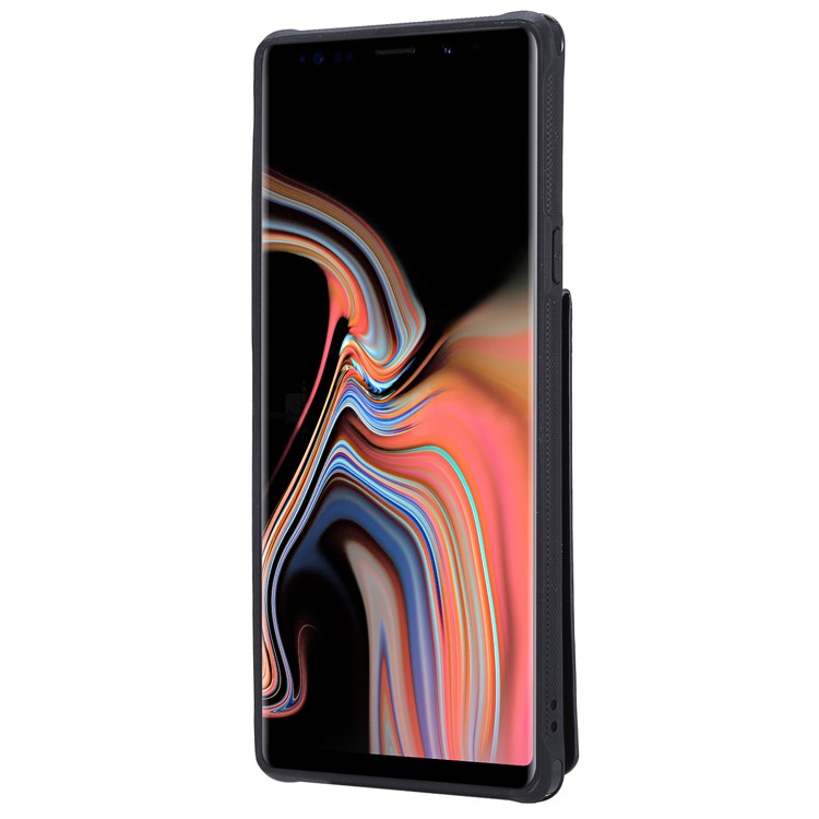 Kickstand PU Leather Coated TPU Cover Shell with Card Holders for Samsung Galaxy Note9 N960 - Black-3