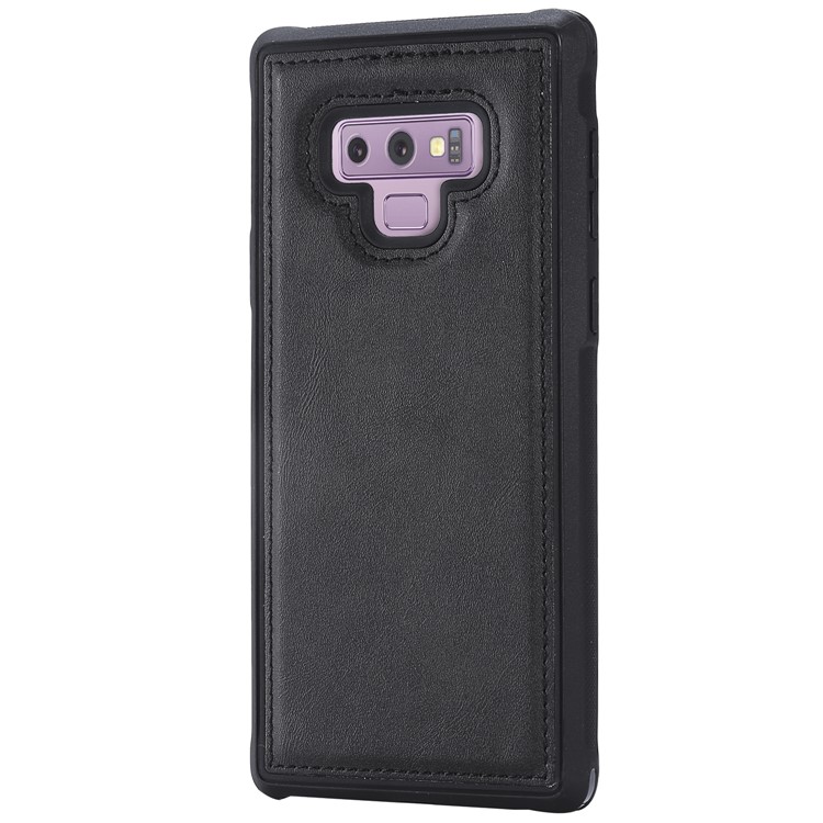 Anti-drop PU leather Coated TPU Case (Built-in Magnetic Holder Metal Sheet) for Samsung Galaxy Note9 N960 - Black-2