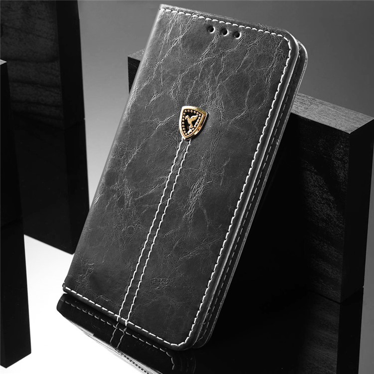 Peace Dove Series Leather Wallet Stand Cellphone Case for Samsung Galaxy J6 (2018) - Black-10