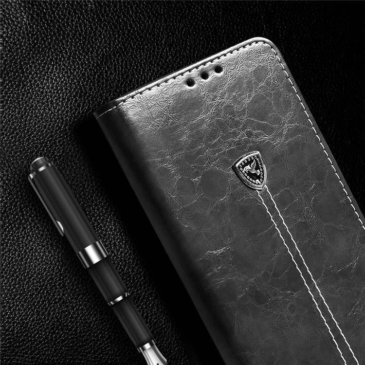 Peace Dove Series Leather Wallet Stand Cellphone Case for Samsung Galaxy J6 (2018) - Black-8