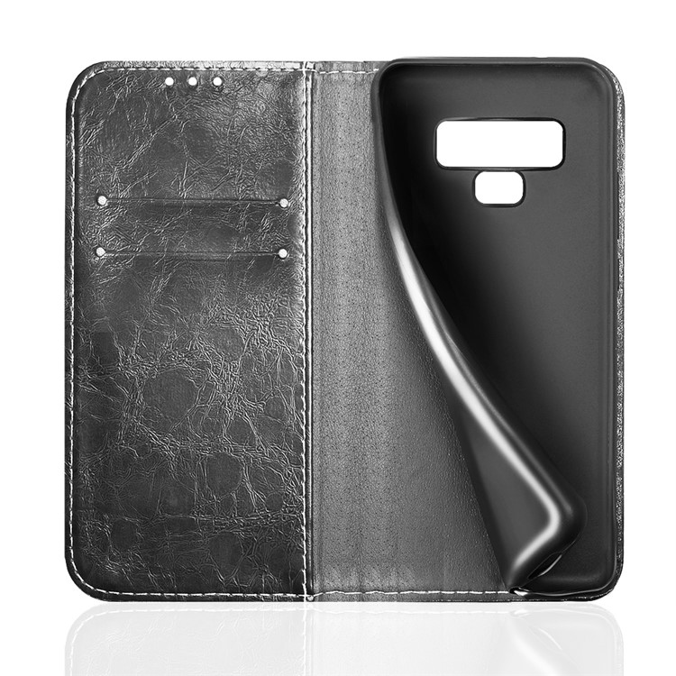 Peace Dove Series Leather Wallet Stand Cellphone Case for Samsung Galaxy Note9 N960 - Black-2