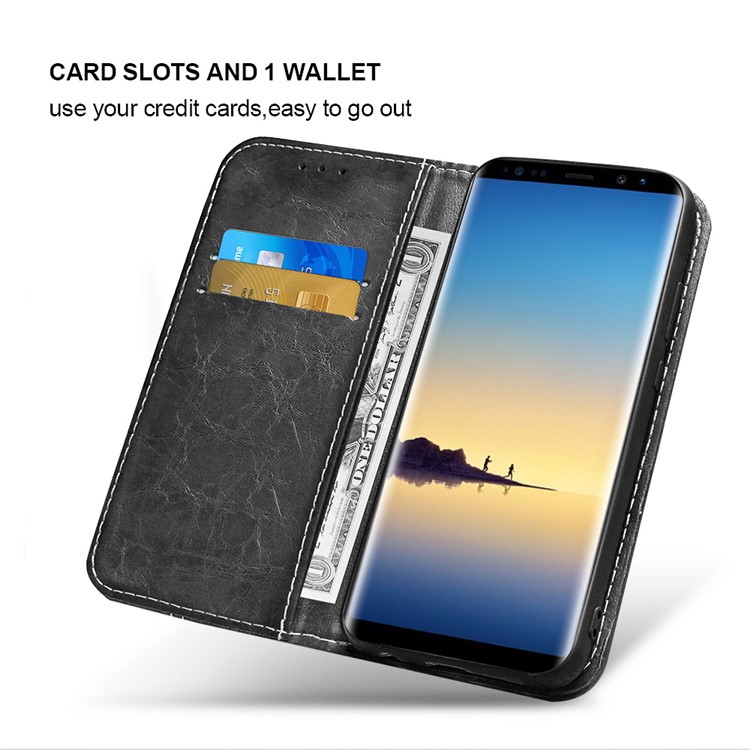 Peace Dove Series Leather Wallet Stand Cellphone Case for Samsung Galaxy Note9 N960 - Black-4