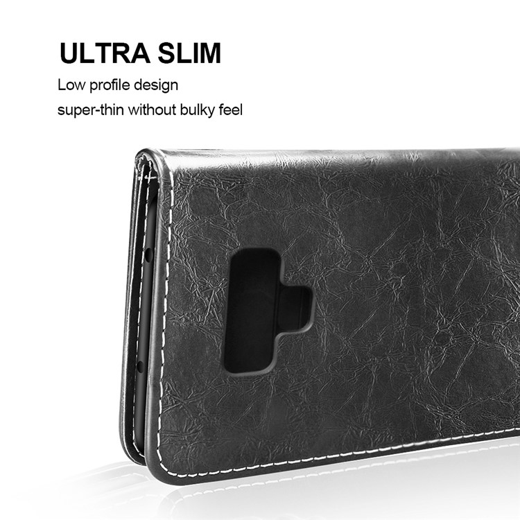 Peace Dove Series Leather Wallet Stand Cellphone Case for Samsung Galaxy Note9 N960 - Black-9