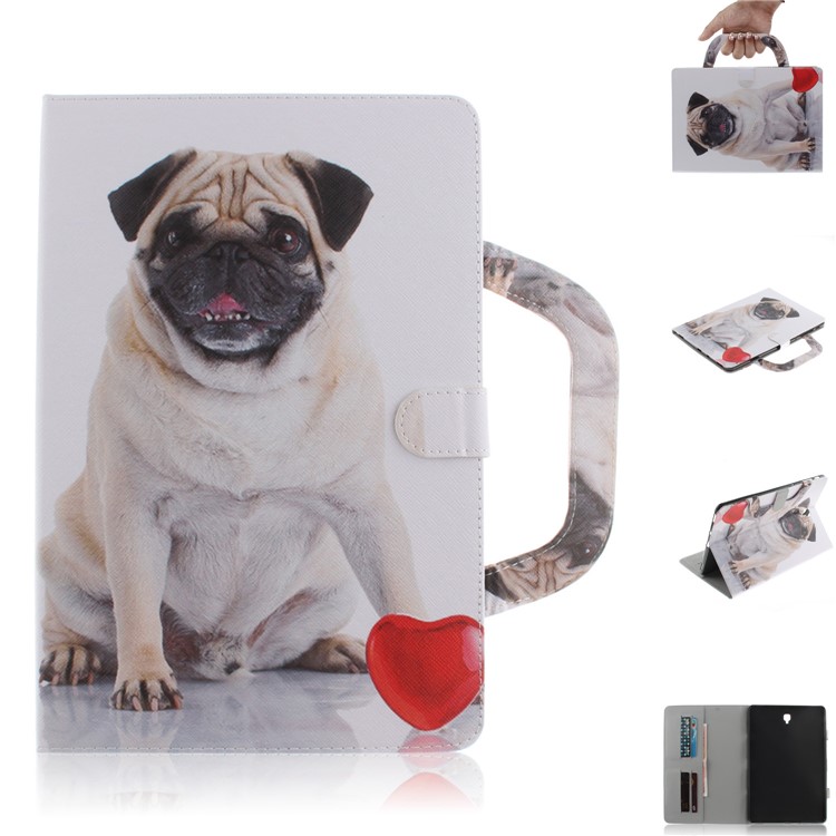 

Pattern Printing Portable Leather Wallet Shell for Samsung Galaxy Tab S4 10.5 - Shar Pei, Galaxy Tab S4 10.5