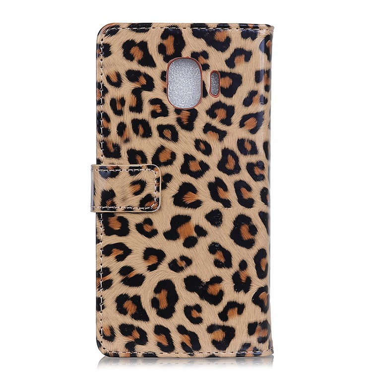 Leopard Pattern Magnetic Leather Wallet Phone Case for Samsung Galaxy J2 Core-3