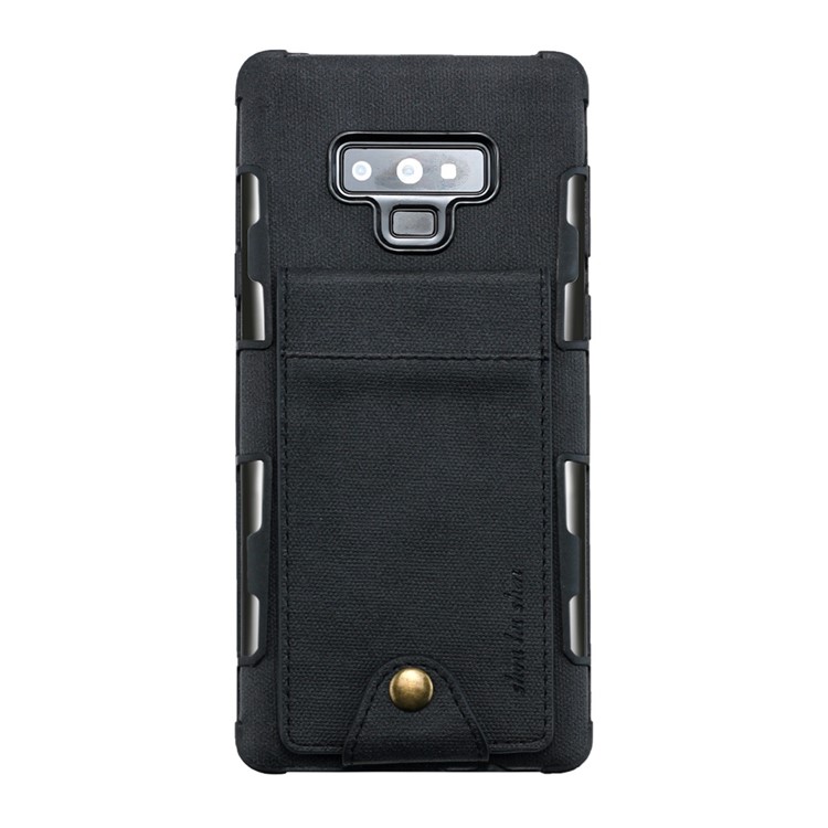 SHOUHUSHEN for Samsung Galaxy Note9 N960 Leather Coated PC TPU Hybrid Case with Multiple Card Slots - Black-2