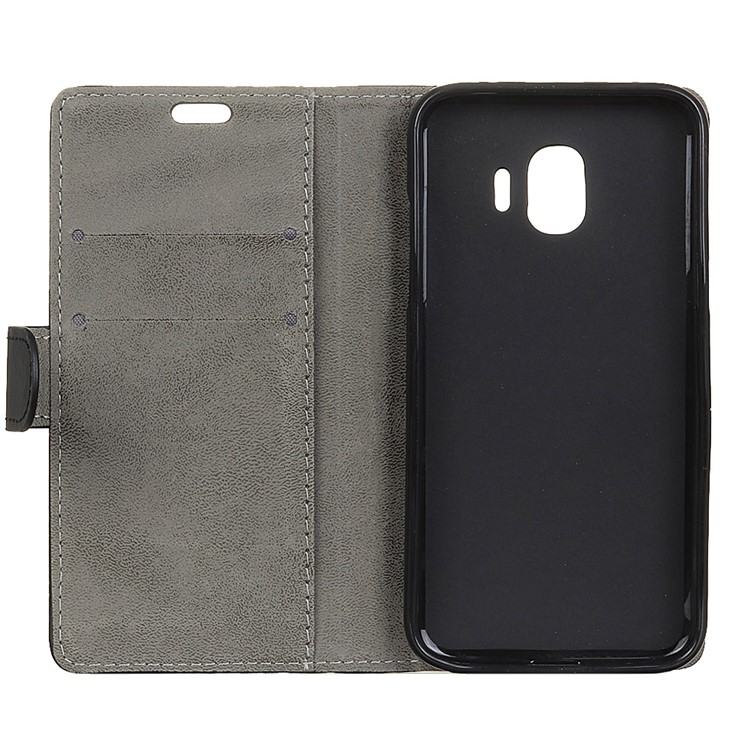 Wallet Leather Stand Case for Samsung Galaxy J2 Core - Black-4