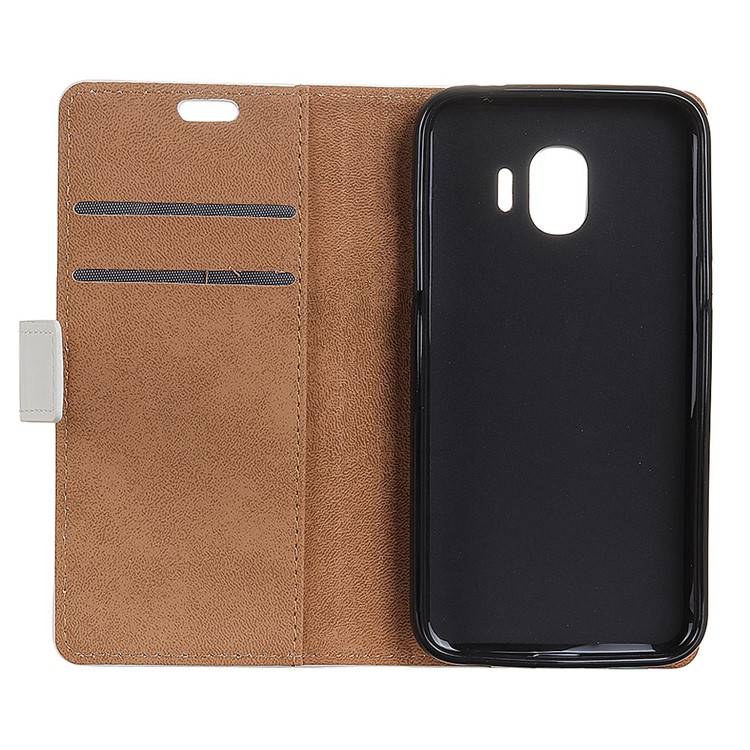 Pattern Printing PU Leather Wallet Case for Samsung Galaxy J2 Core - Flower Tree-5
