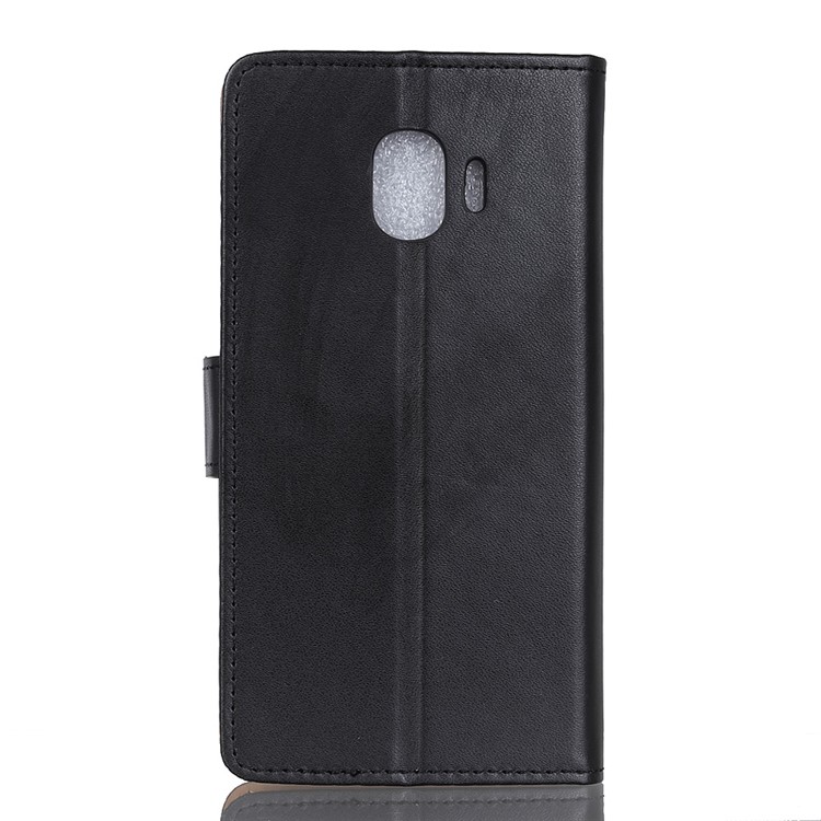 Wallet Stand Flip PU Leather Mobile Phone Case for Samsung Galaxy J2 Core - Black-3