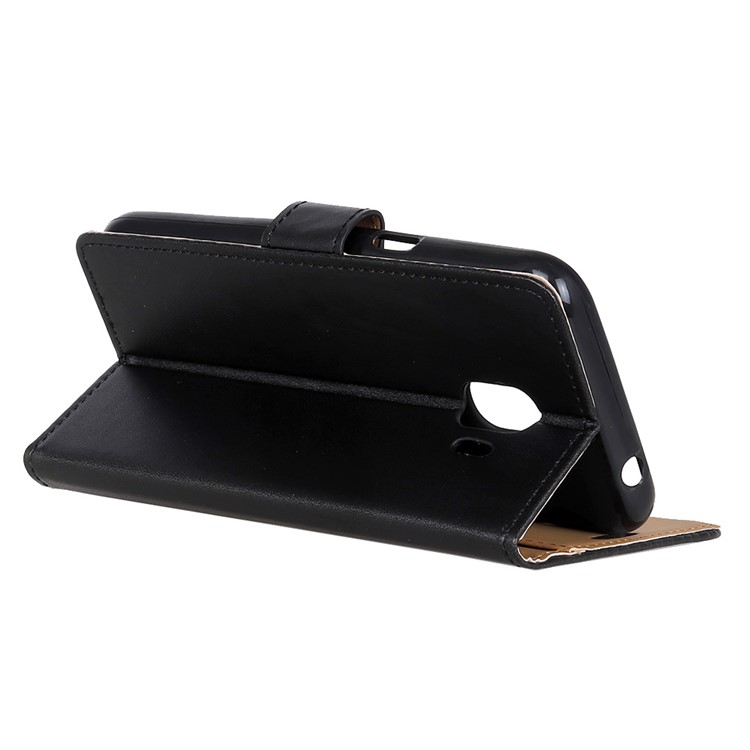 Wallet Stand Flip PU Leather Mobile Phone Case for Samsung Galaxy J2 Core - Black-7