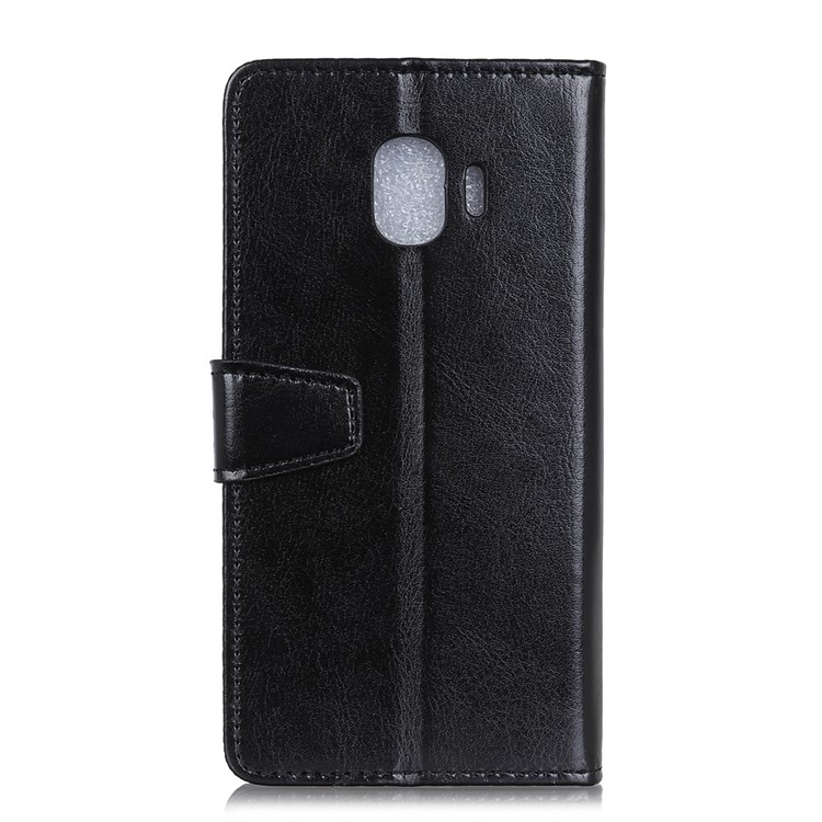 Crazy Horse Texture Wallet Leather Case with Stand for Samsung Galaxy J2 Core - Black-2