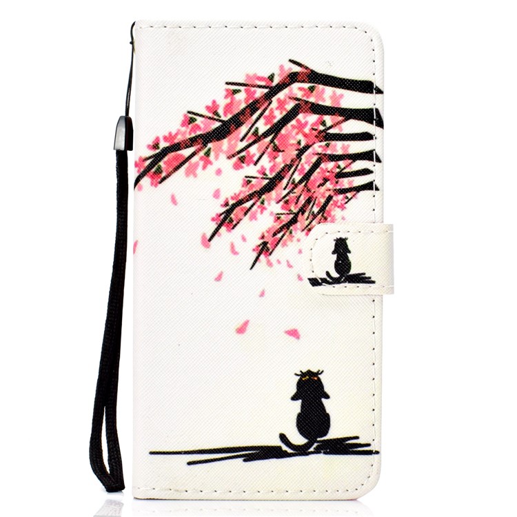 Pattern Printing Leather Wallet Case for Samsung Galaxy Note9 SM-N960 - Tree with Flowers-2