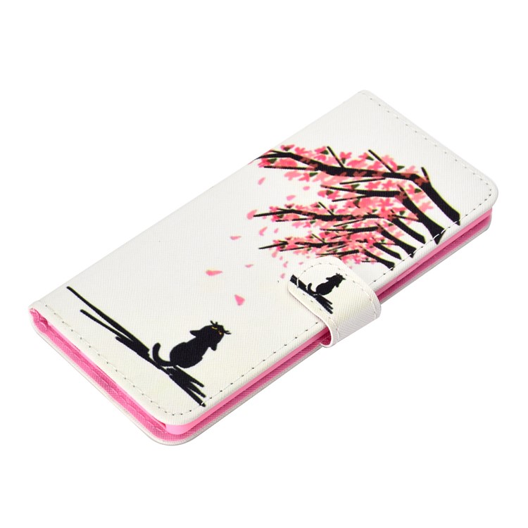 Pattern Printing Leather Wallet Case for Samsung Galaxy Note9 SM-N960 - Tree with Flowers-5