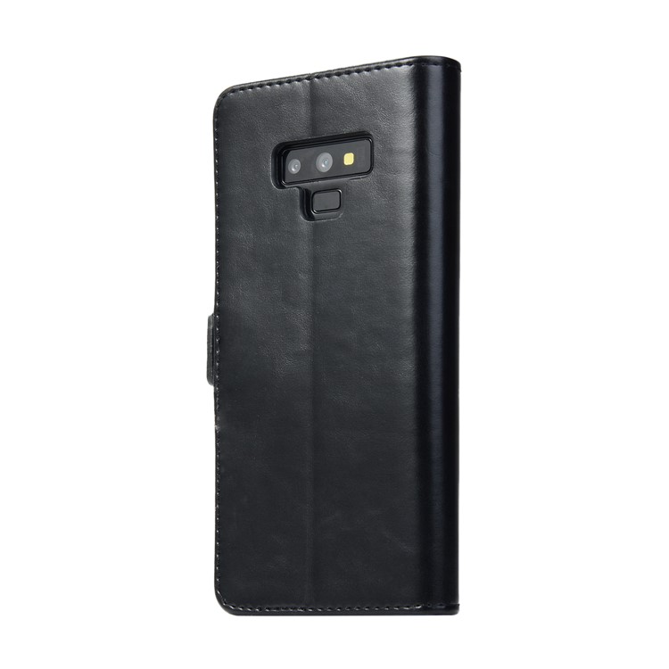Crazy Horse Texture Wallet Leather Case with Stand for Samsung Galaxy Note9 N960 - Black-3